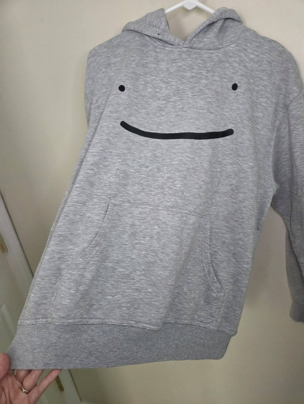 Gray Smile Hooded Pullover Sz Medium - Picture 4 of 5
